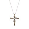 Thumbnail Image 0 of Le Vian Diamond Cross Necklace 1/2 ct tw Round-cut 14K Vanilla Gold 18"