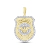 Thumbnail Image 0 of Men's Diamond Police Badge Pendant 1/5 ct tw Round-cut 10K Yellow Gold