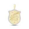 Thumbnail Image 1 of Men's Diamond Army Pendant 1/6 ct tw Round-cut 10K Yellow Gold