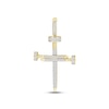 Thumbnail Image 1 of Men's Diamond Tri-Nail Cross Pendant 1/3 ct tw Round-cut 10K Yellow Gold