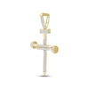 Thumbnail Image 1 of Men's Diamond Tri-Nail Cross Pendant 1/3 ct tw Round-cut 10K Yellow Gold