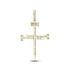 Thumbnail Image 4 of Men's Diamond Tri-Nail Cross Pendant 1/3 ct tw Round-cut 10K Yellow Gold