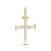 Thumbnail Image 3 of Men's Diamond Tri-Nail Cross Pendant 1/3 ct tw Round-cut 10K Yellow Gold