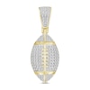 Thumbnail Image 1 of Men's Diamond Football Pendant 1/4 ct tw Round-cut 10K Yellow Gold