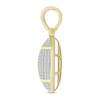 Thumbnail Image 1 of Men's Diamond Football Pendant 1/4 ct tw Round-cut 10K Yellow Gold