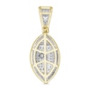 Thumbnail Image 4 of Men's Diamond Football Pendant 1/4 ct tw Round-cut 10K Yellow Gold