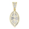 Thumbnail Image 3 of Men's Diamond Football Pendant 1/4 ct tw Round-cut 10K Yellow Gold