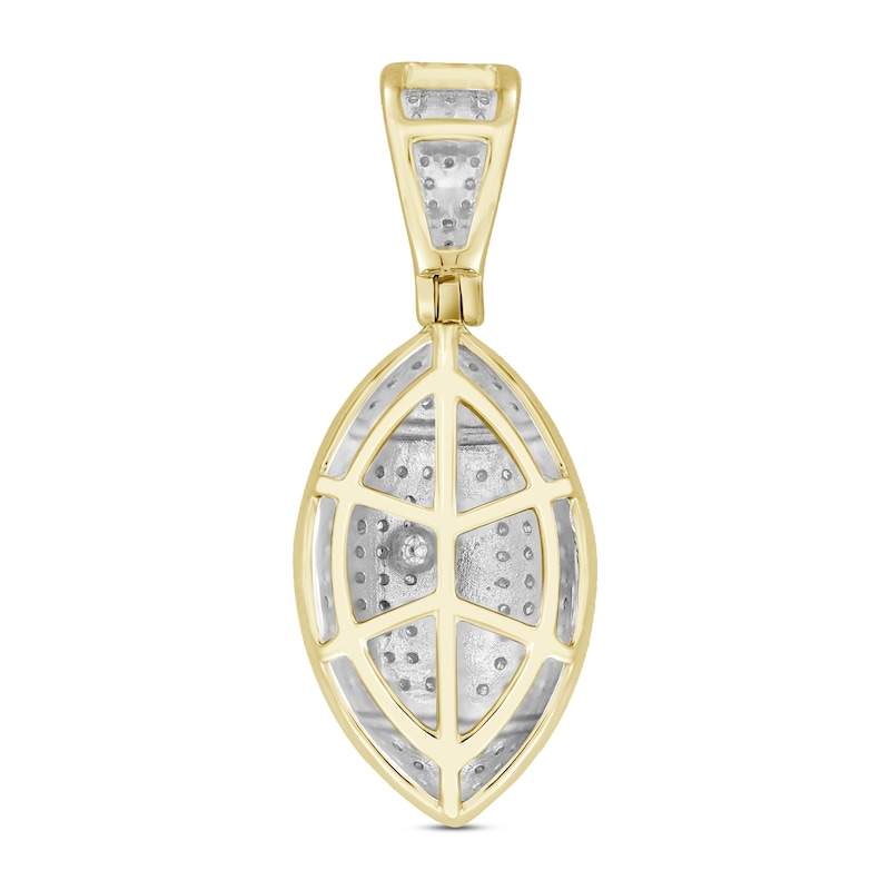 Main Image 4 of Men's Diamond Football Pendant 1/4 ct tw Round-cut 10K Yellow Gold