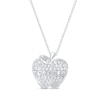 Thumbnail Image 1 of Diamond Teacher Apple Necklace 1/5 ct tw Round & Baguette 10K White Gold 18&quot;