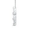 Diamond Cross Necklace 3/8 ct tw 10K White Gold 18"