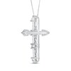 Diamond Cross Necklace 3/8 ct tw 10K White Gold 18"