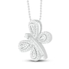 Thumbnail Image 2 of Diamond Butterfly Necklace 1/4 ct tw Round-cut Sterling Silver 18&quot;