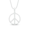 Thumbnail Image 0 of Diamond Peace Necklace 1/5 ct tw Round-cut Sterling Silver 18"