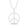 Thumbnail Image 1 of Diamond Peace Necklace 1/5 ct tw Round-cut Sterling Silver 18&quot;