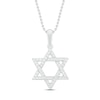 Thumbnail Image 1 of Diamond Star of David Necklace 1/6 ct tw Round-cut Sterling Silver 18&quot;