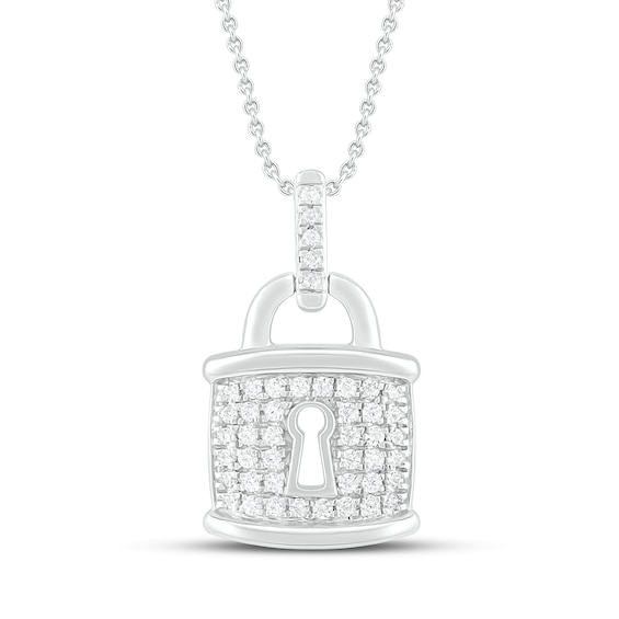 diamond padlock pendant