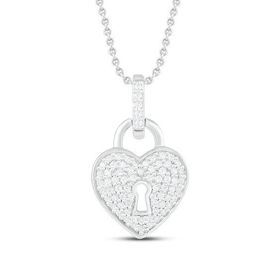 The Heart Series Silver Heart Lock & Key Necklace