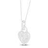 Thumbnail Image 2 of Diamond Heart Lock Necklace 1/5 ct tw Round-cut Sterling Silver 18&quot;