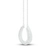 Thumbnail Image 2 of Diamond Horseshoe Necklace 1/5 ct tw Round-cut Sterling Silver 18&quot;