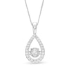 Thumbnail Image 0 of Unstoppable Love Diamond Pear Necklace 1/2 ct tw Round-cut 10K White Gold 19"