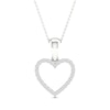 Thumbnail Image 1 of Diamond Heart Necklace 1/10 ct tw Round-Cut 10K White Gold 18&quot;