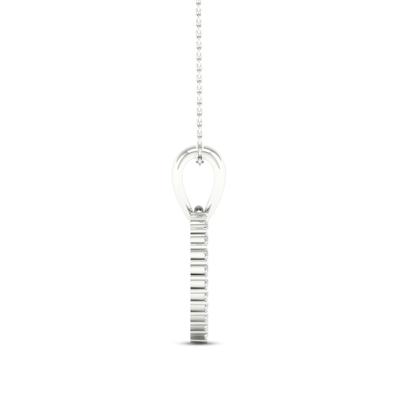 Main Image 2 of Diamond Heart Necklace 1/10 ct tw Round-Cut 10K White Gold 18&quot;