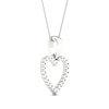 Thumbnail Image 4 of Diamond Heart Necklace 1/10 ct tw Round-Cut 10K White Gold 18&quot;