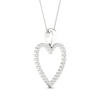 Thumbnail Image 3 of Diamond Heart Necklace 1/5 ct tw Round-Cut Sterling Silver 18&quot;