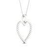 Thumbnail Image 3 of Diamond Heart Necklace 1/4 ct tw Round-Cut 10K White Gold 18"