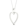 Thumbnail Image 4 of Diamond Heart Necklace 1/4 ct tw Round-Cut 10K White Gold 18&quot;