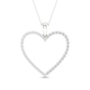 Thumbnail Image 0 of Diamond Heart Necklace 1/2 ct tw Round-cut 10K White Gold 18"