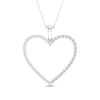 Thumbnail Image 1 of Diamond Heart Necklace 1/2 ct tw Round-cut 10K White Gold 18&quot;
