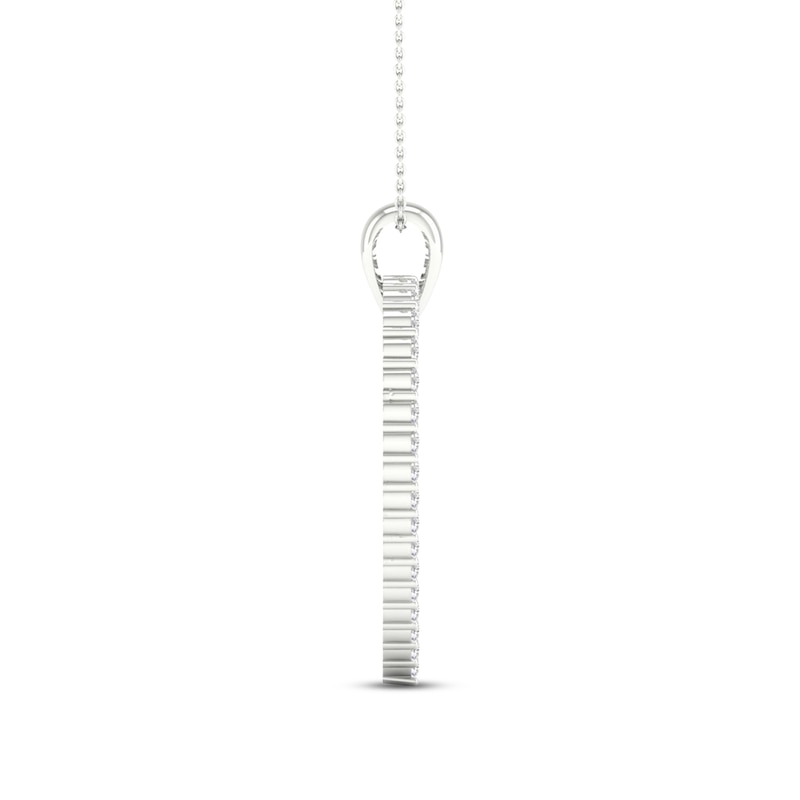 Main Image 2 of Diamond Heart Necklace 1/2 ct tw Round-cut 10K White Gold 18&quot;