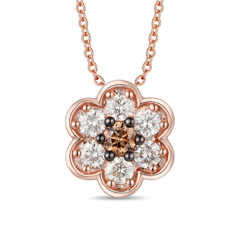 Main Image 1 of Le Vian Diamond Necklace 3/8 ct tw 14K Strawberry Gold 18&quot;