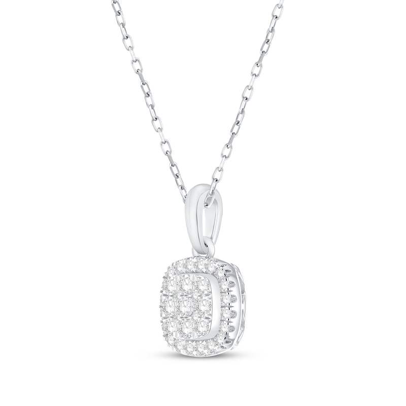 Main Image 2 of Diamond Necklace 1/4 ct tw Round-Cut 10K White Gold 18&quot;