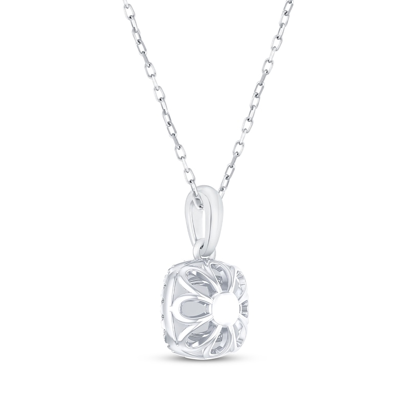 Diamond Necklace 1/4 ct tw Round-Cut 10K White Gold 18"