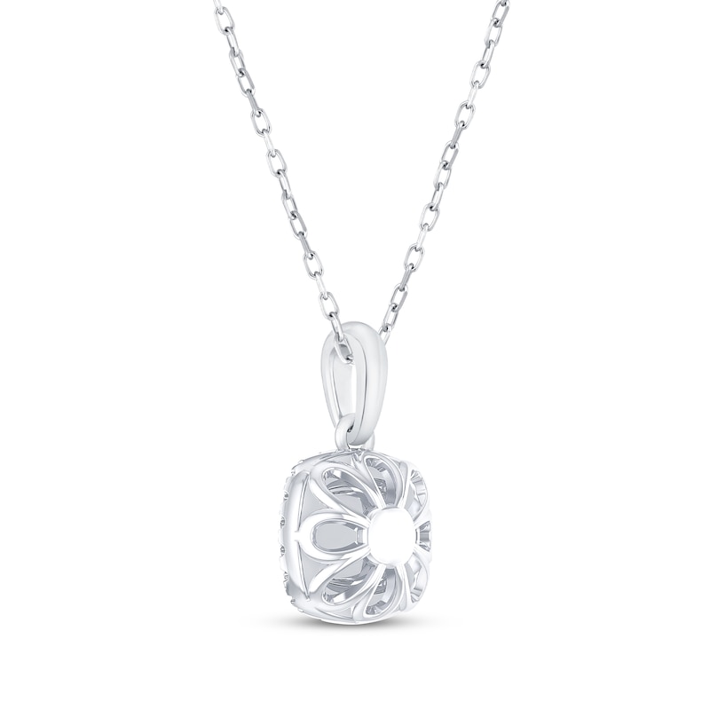 Main Image 4 of Diamond Necklace 1/4 ct tw Round-Cut 10K White Gold 18&quot;