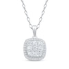 Thumbnail Image 0 of Diamond Necklace 1/2 ct tw Round-Cut 10K White Gold 18"