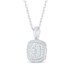 Thumbnail Image 1 of Diamond Necklace 1/2 ct tw Round-Cut 10K White Gold 18"