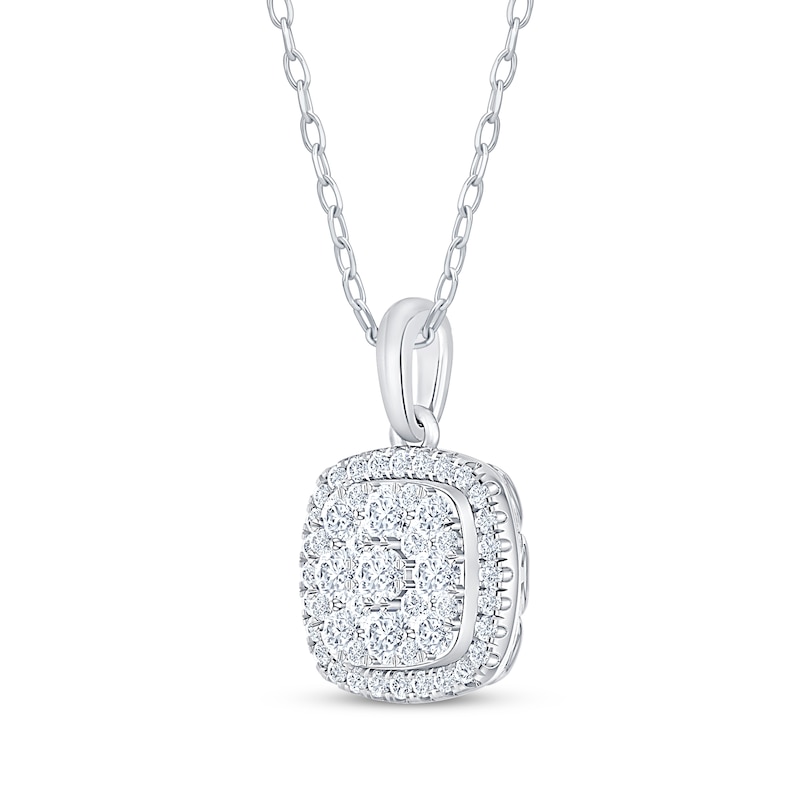 Main Image 2 of Diamond Necklace 1/2 ct tw Round-Cut 10K White Gold 18&quot;