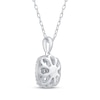 Thumbnail Image 3 of Diamond Necklace 1/2 ct tw Round-Cut 10K White Gold 18"