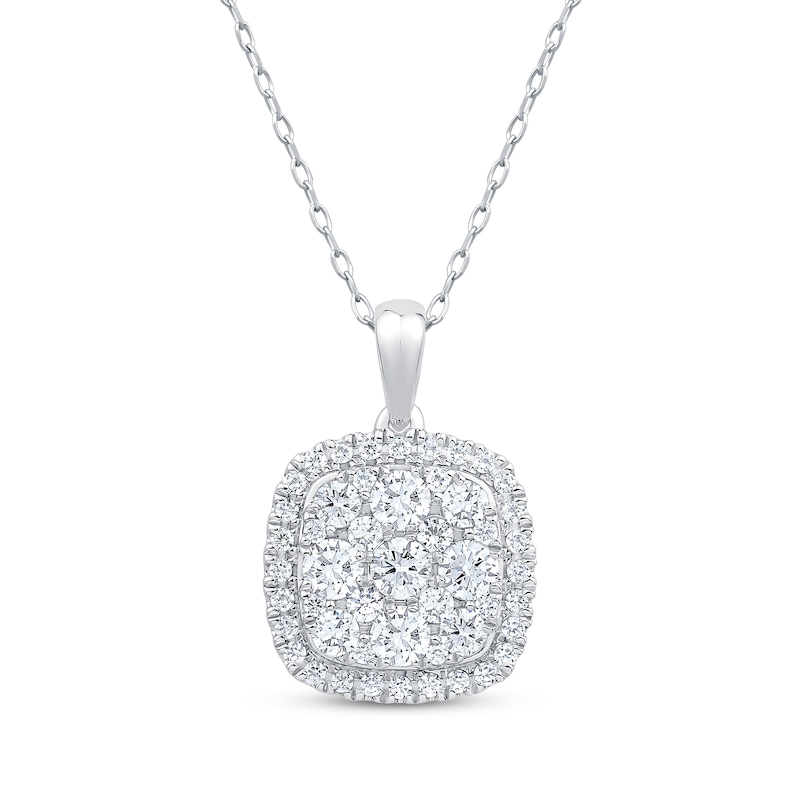 Main Image 1 of Diamond Necklace 1 ct tw 10K White Gold 18&quot;