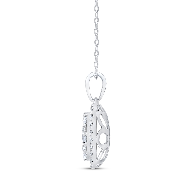 Main Image 3 of Diamond Necklace 1 ct tw 10K White Gold 18&quot;