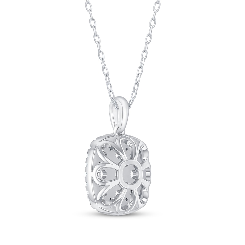 Diamond Necklace 1 ct tw 10K White Gold 18"