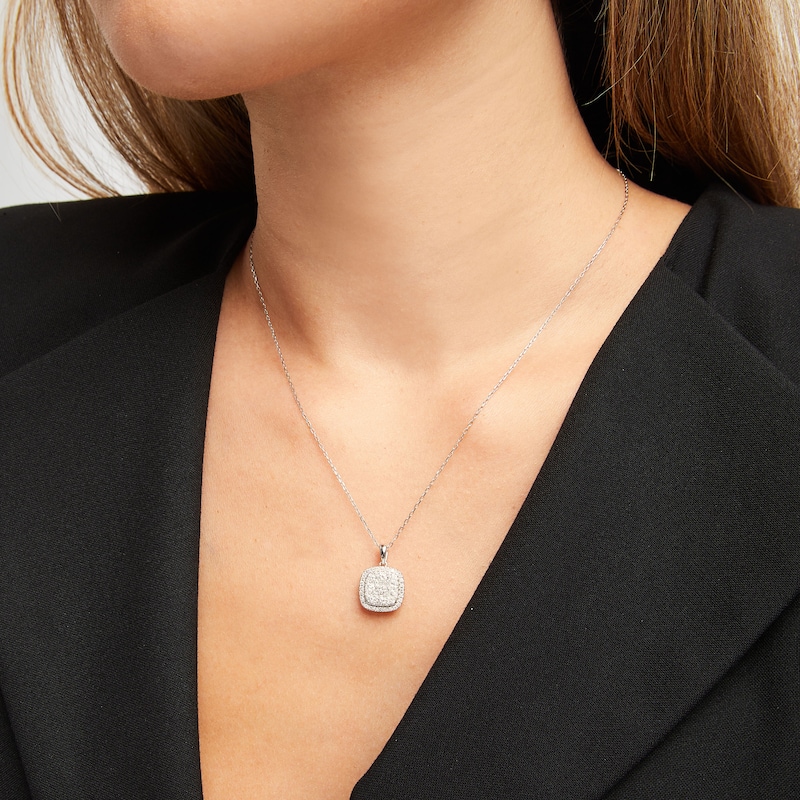 Main Image 5 of Diamond Necklace 1 ct tw 10K White Gold 18&quot;