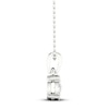 Thumbnail Image 3 of Diamond Halo Necklace 1/10 ct tw Round-Cut 10K White Gold 18&quot;