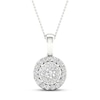 Thumbnail Image 1 of Multi-Diamond Necklace 1/2 ct tw Round-Cut 10K White Gold 18&quot;