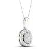Multi-Diamond Necklace 1/2 ct tw Round-Cut 10K White Gold 18"
