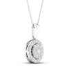 Thumbnail Image 1 of Multi-Diamond Necklace 1/2 ct tw Round-Cut 10K White Gold 18"