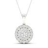 Thumbnail Image 0 of Multi-Diamond Necklace 1 ct tw Round-Cut 10K White Gold 18"